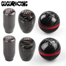 Racing Aluminum Carbon Fiber Manual Mt Gear Shift Shifter Knob 56 Speed Black