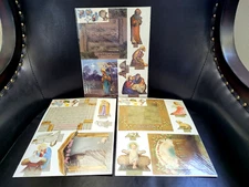 Vtg Victorian Nativity Manger Christmas Stickers DUI Cutouts Jesus Mary Wisemen