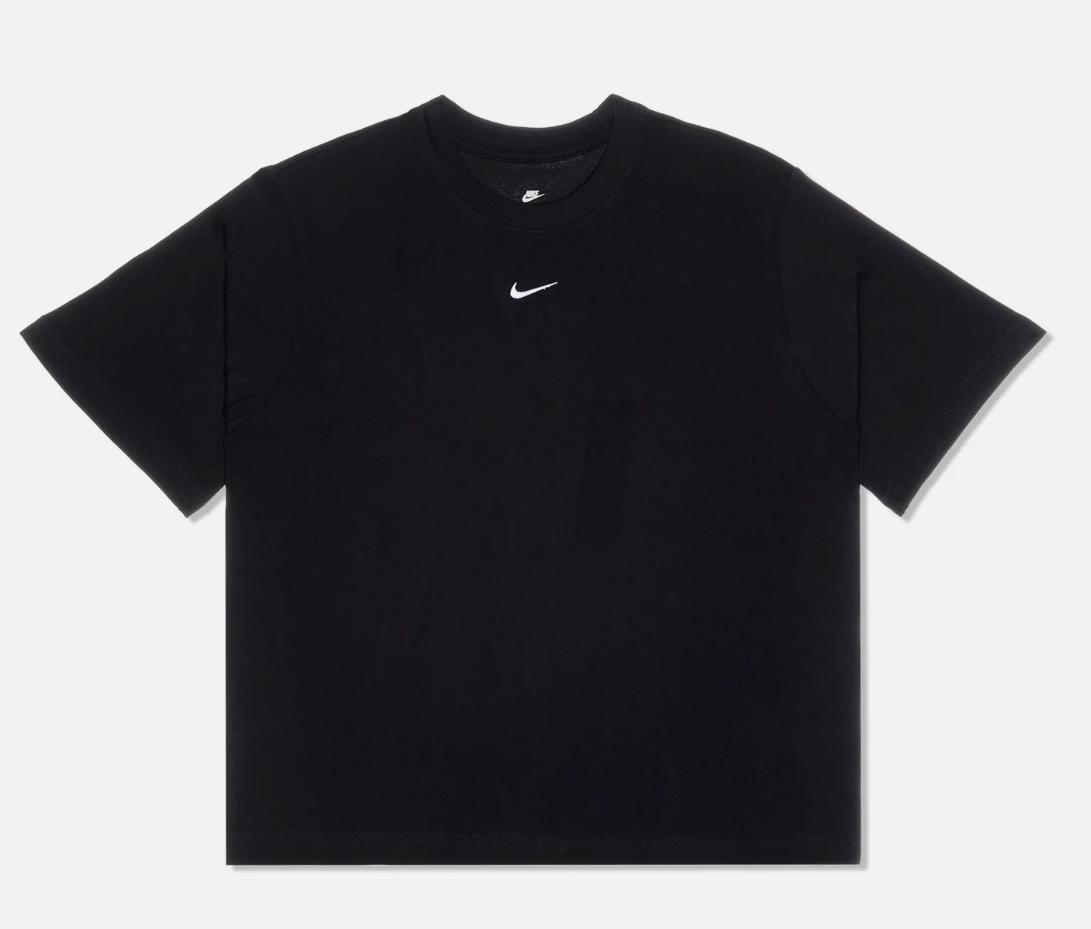 Nike Women's Sportswear Essential Boxy Tee Black DD1237-010 j | eBay