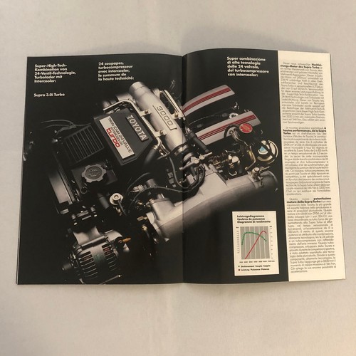 Vintage Toyota Supra Turbo Sales Brochure Catalog French German Italian Text - Picture 5 of 10