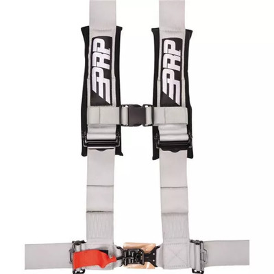 PRP Seats 4.3 3'' 4-Point Racing Harness - Silver - SB4.3G 2015+ POLARIS