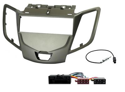 Radio Einzel din Grau Frontblende Verkabelung Adapter Für Ford Fiesta MK7