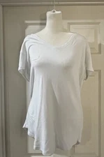 BCG Size XL Womens Tee Shirt White Stretch Semi Fitted Active Wear