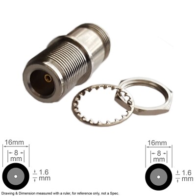 Coax RF Antenna Adapter Connector Converter N Type Female to Female Panel Mount