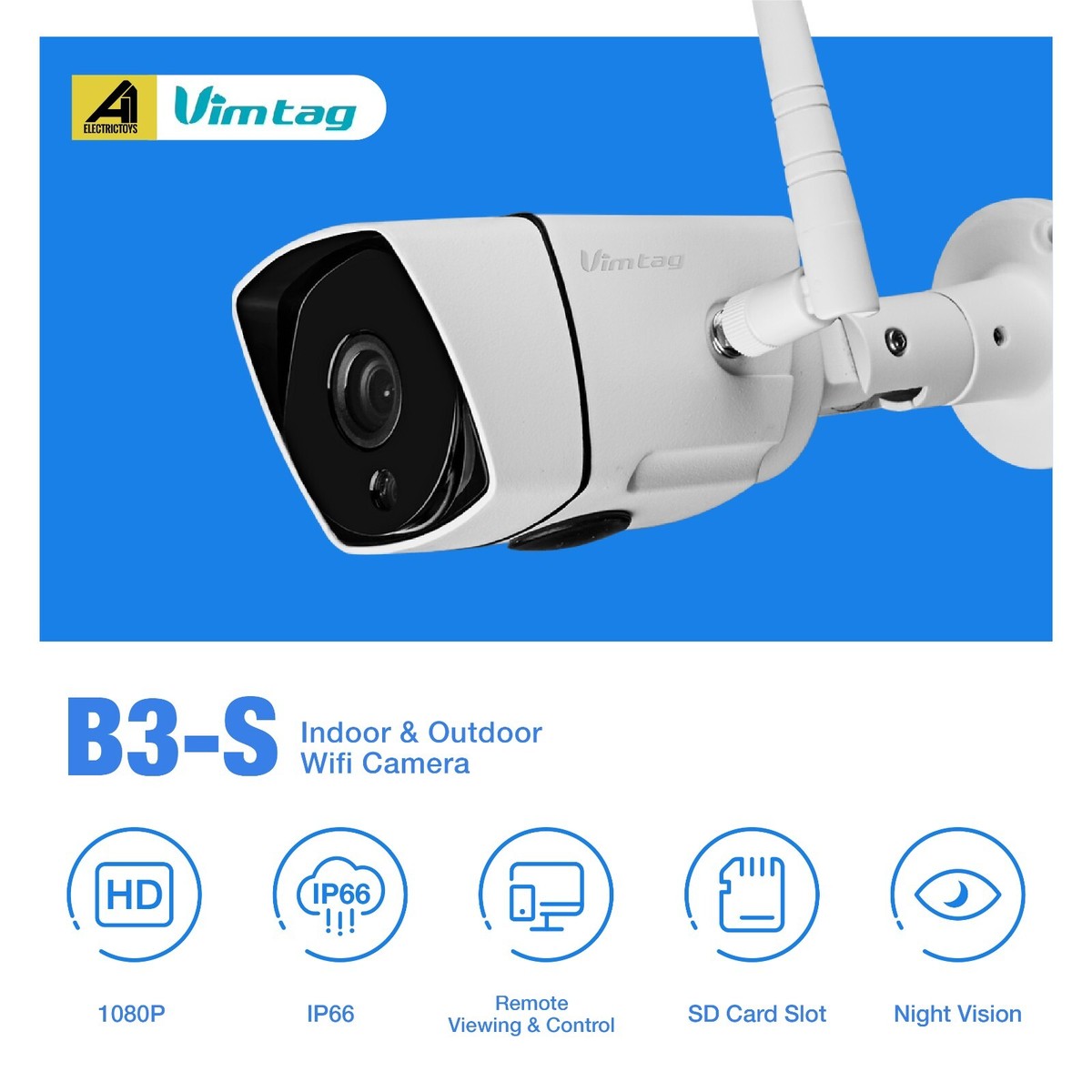 Security Camera Vimtag Cloud Ip Camera Vimtag Wireless Indoor PTZ