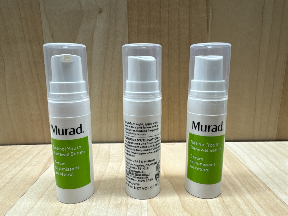MURAD RETINOL YOUTH RENEWAL SERUM 0.17 OZ TRAVEL SIZE (LOT OF 3 