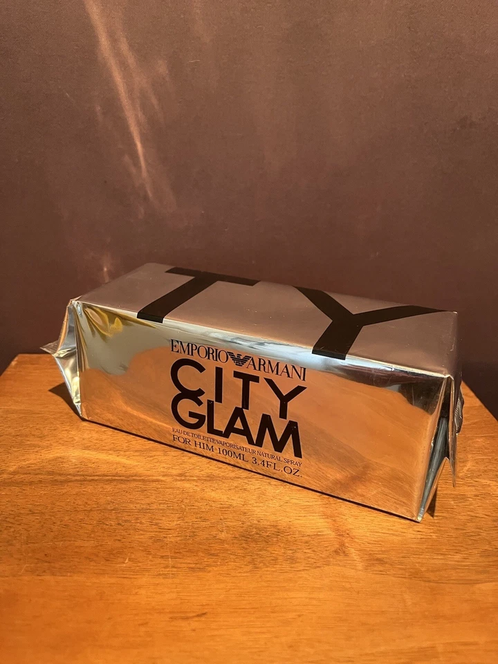 EMPORIO ARMANI CITY GLAM FOR HIM 3.4 FL. OZ. / 100 ml EDT Spray Caja SELLADA RARO Foto 2 de 4