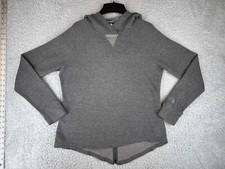 The North Face Sweater Womens Medium Gray Hoodie French Terry Back Zip Cotton