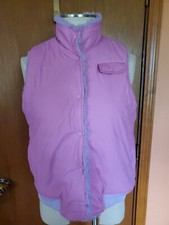 20x Reversible Pink/lavender Vest Womens/jr's Winter Vest Snap Closure M/l