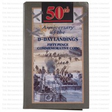 1994 D-Day Normandy Landings 50p Brilliant Uncirculated Coin In Folder