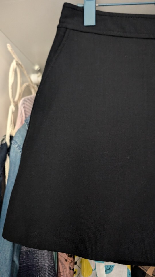 Boden Black Wool Tailored Mini Skirt Size 12 eBay