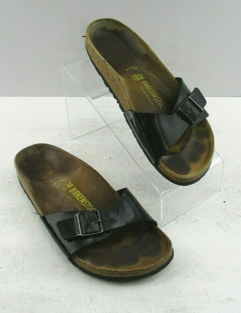 Ladies Birkenstock Black Madrid Leather Narrow Sandals Size: L7 M 5 | eBay