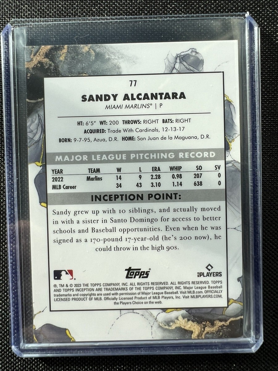 2023 Topps Inception Sandy Alcantara Magneta /99 Miami Marlins | eBay