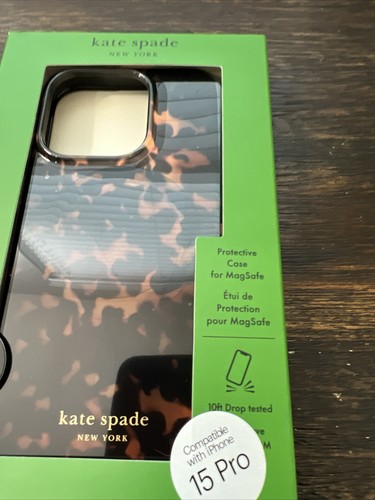 Kate Spade Hardshell Magsafe Case For iPhone 15 PRO (6.1") Tortoise OPEN NEW! - Photo 3 sur 4