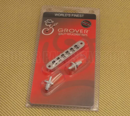 520C Grover Chrome "Nashville" Tune-o-matic Guitar Bridge Retrofits USA Gibson