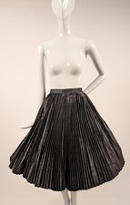 VINTAGE 1940  S GLAZED COTTON ACCORDION PLEAT SKIRT 