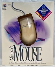 NEW Retro Vintage Microsoft Mouse 2.0 PS2/Serial Version IntelliPoint Software