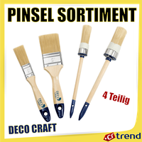 Deco Craft Pinselsortiment 4-Teilig FüR Lacke Und Farben