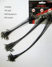 Wire Trace Black Fishing Pike Zander Lure Swivel Link Barrel Hook  Feeder Eels