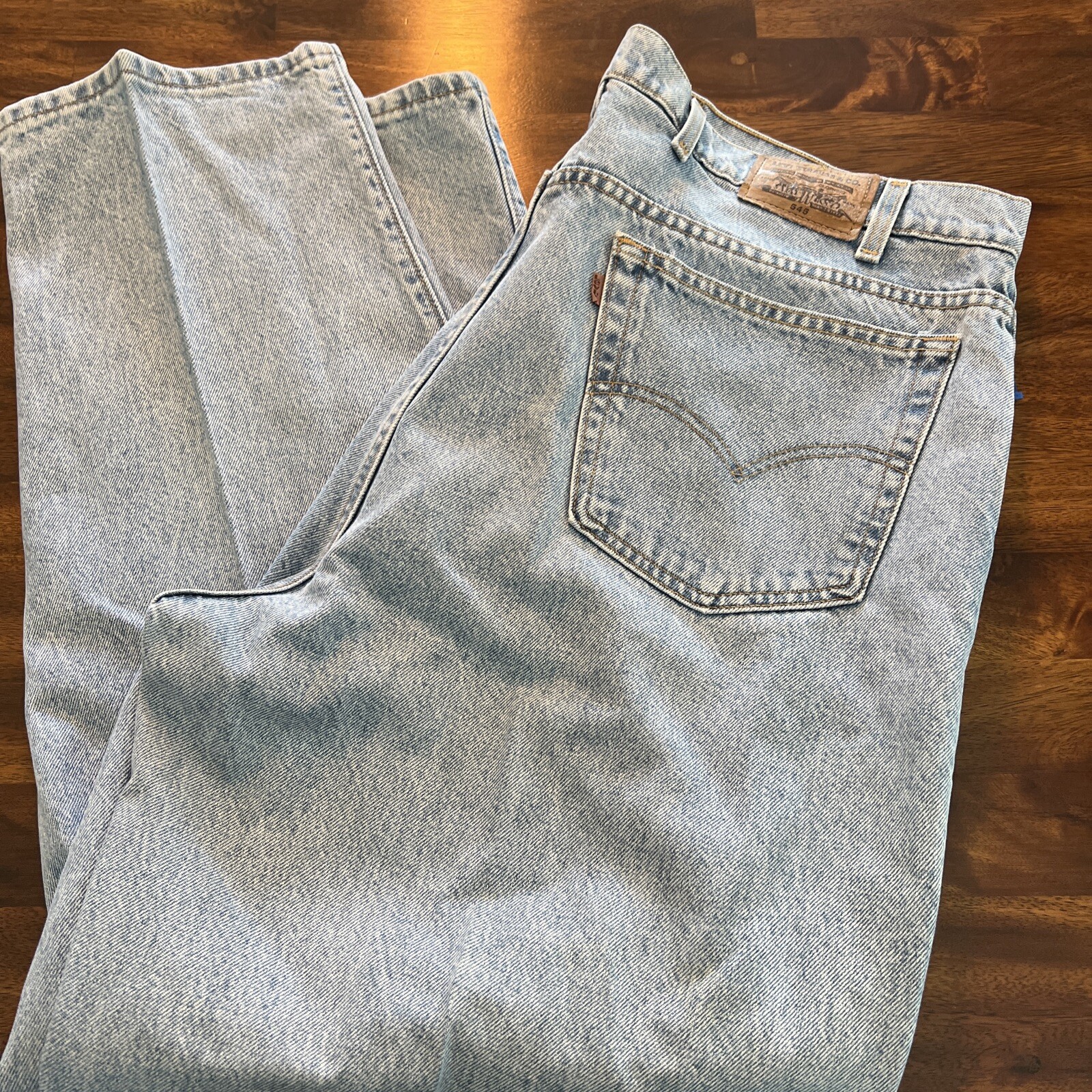 VTG LEVIS 545 Men 44X30 Loose Fit Tapered Leg 100 Cotton Denim Blue