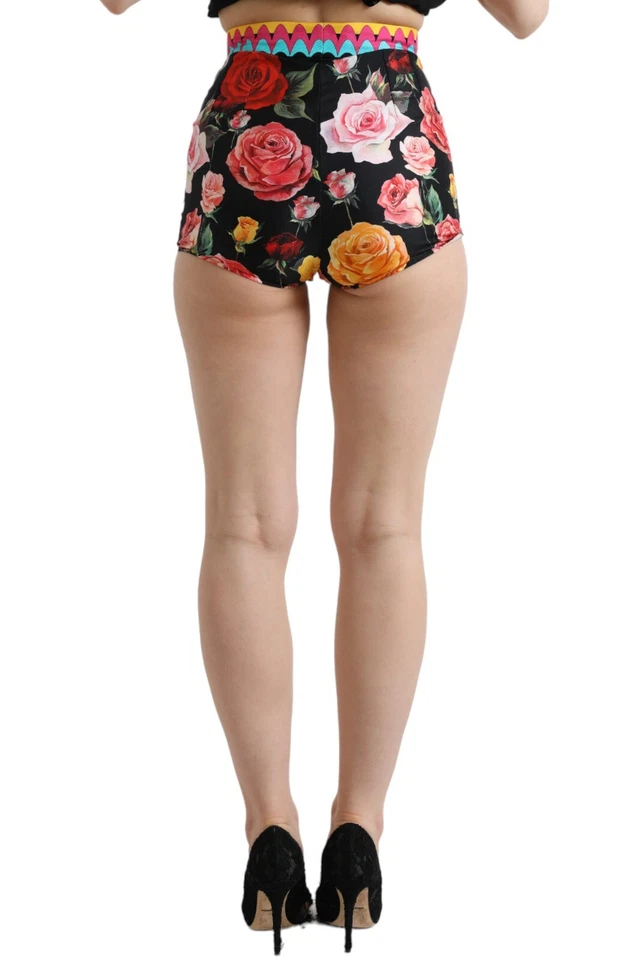 Pantalones Cortos DOLCE & GABBANA Multicolor Floral Lunares Pantalones Calientes IT40/US6/S 780usd Foto 3 de 4
