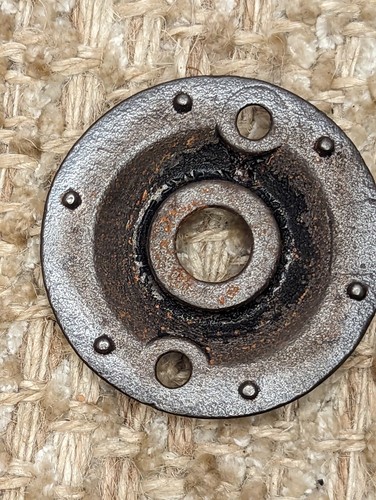 1 7/8" Antique Cast Iron Rosette Escutcheon For Door Knob - Picture 9 of 14
