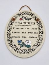 Teacher  s Plaque By Trinity Pottery Of Wisconsin USA