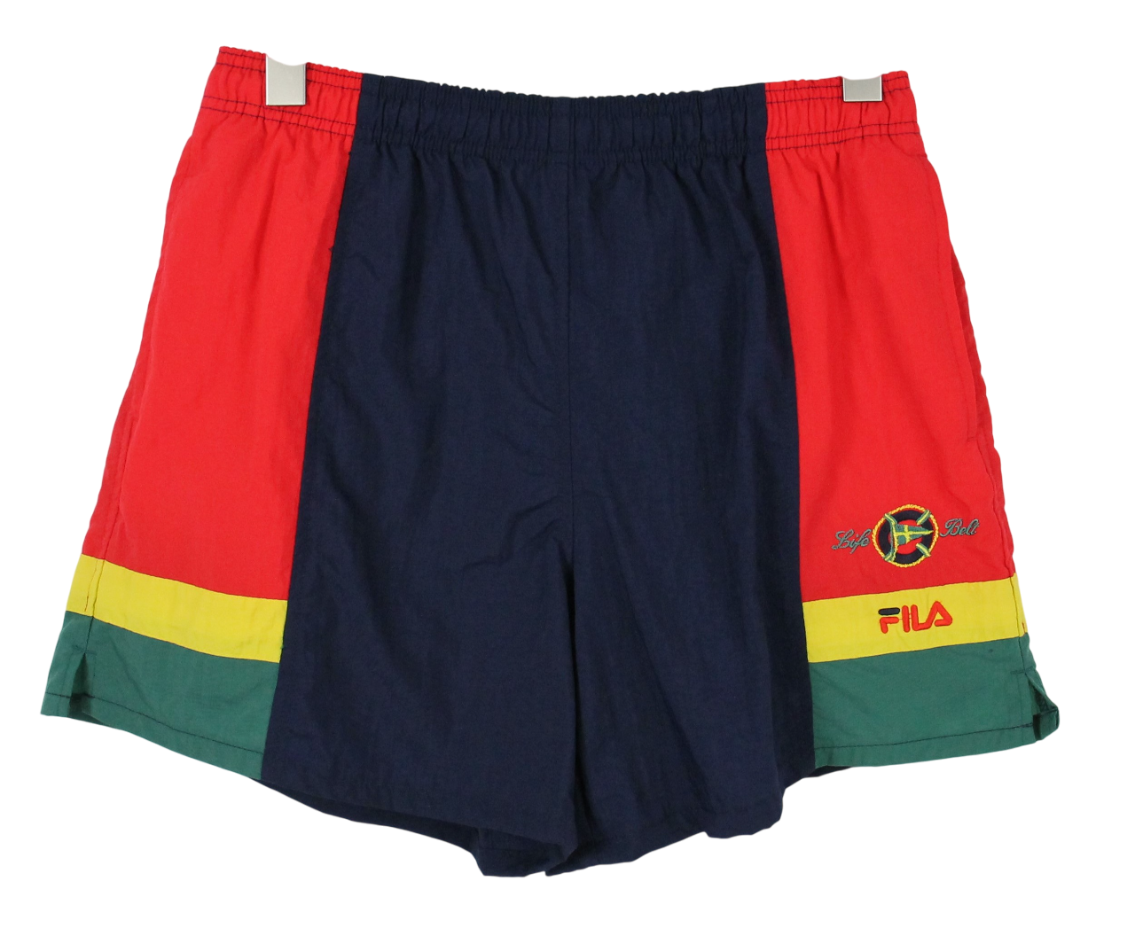 Fila Pantaloncini Uomo USA M Vintage Look Elastico Vita Rete Foderato Tasche