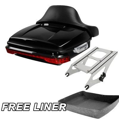 Chopped Trunk Pad Tail Light Mount Fit For Harley Electra Glide 14-25