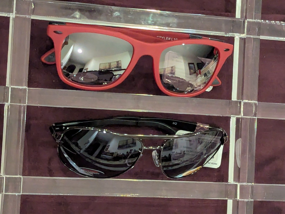 2 Pair Sunglasses Circle K L10 Red M2 Black | eBay