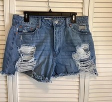 Almost Famous Cutoff Shorts Sz 13 Distressed Thrashed Faded High Rise Festival