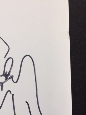 TIM BURTON Autograph Signed Sketch DR FINKELSTEIN 9x12 Nightmare