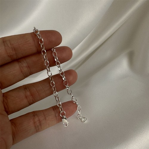 Sterling Silber leichte Rolo Kette Bettelarmband - Bild 3 von 30