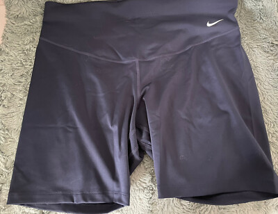 The Nike One womens mid rise Dri tight fit collant 7in blue Plus Sz