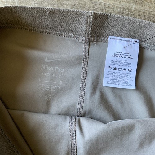 Nike Damen Pro Dri-Fit hoch tailliert Gr. L LEGGINGS BRAUN HELLBRAUN DD6332 087 neu mit Etikett $ 75 - Bild 4 von 10