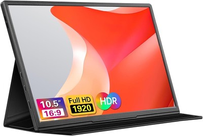 High-Resolution 10.5'' Portable Monitor - Dual USB-C & Eye Protection Technology