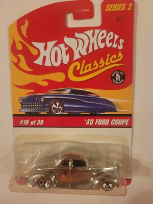 2005 Hot Wheels Classics Series 2 19/30 '40 FORD COUPE Chrome Variant w/WW 5 Sp