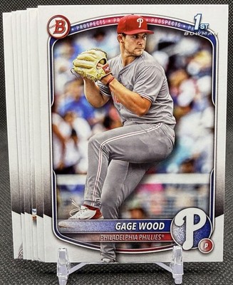 2025 Bowman Draft PHILADELPHIA PHILLIES Base Team Paper Set (8) Five 1st Cards!