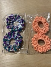 Set Of 4 Hand Crochet Scrunchies LX 