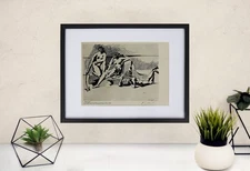 Pablo Picasso, Hand-Signed Original Print With COA + $3,500 USD Appraisal.*-