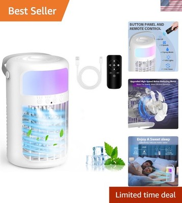 Lightweight 2026 Portable Ice Fan: 3 Speeds & Adjustable Airflow for Comfort