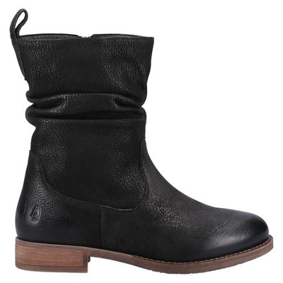 Hush Puppies Damenstiefel Stiefeletten Emilia Leder Reißverschluss schwarz UK-Größe