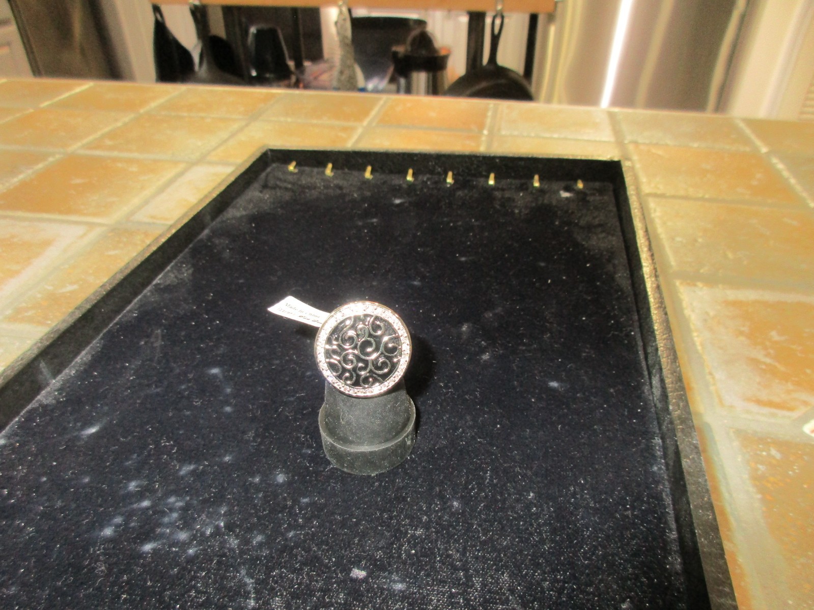 Park Lane Cocktail Statement RIng Silvertone Size… - image 1