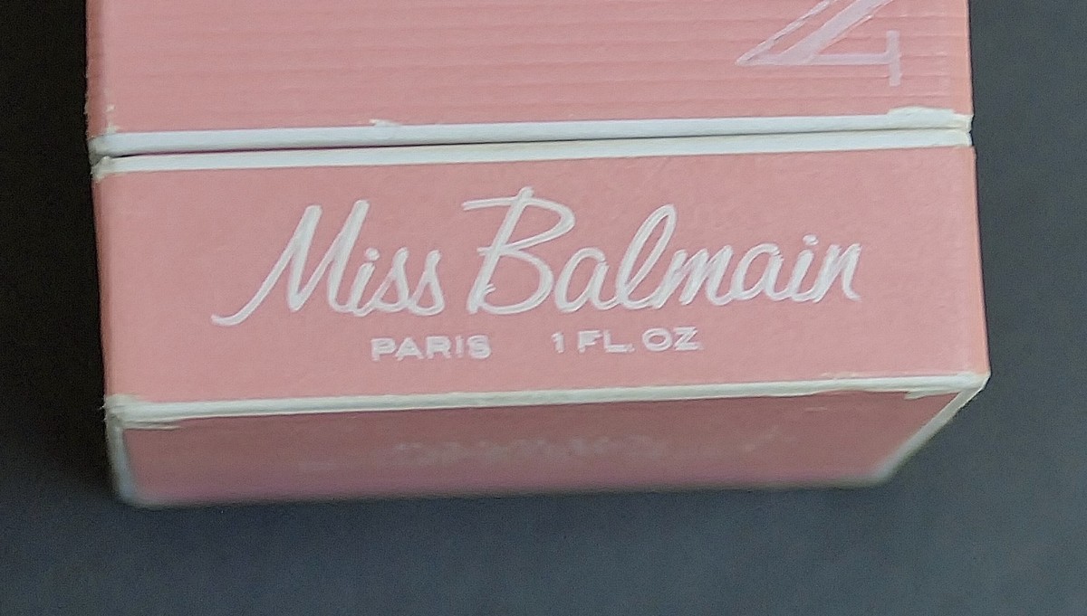 Vintage MISS BALMAIN by BALMAIN splash PURE PARFUM 1 oz 28ml OLD