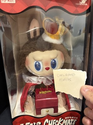 Authentic POP MART Labubu Lets Checkmate King Vinyl Plush Doll US Seller large
