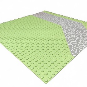LEGO Yellowish Green Baseplate 32x32 Paradisa Driveway Cobblestone 4478px3 6419