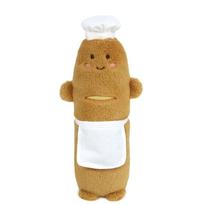 Baguette The Chef Plush Toy | 9-Inch Soft Bread Stuffed Doll with Hat & Apron...
