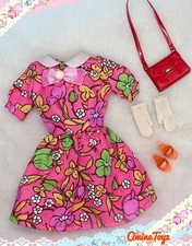 Very Rare Vintage Barbie Japanese Exclusive Floral Dress Set BEAUTIFUL 