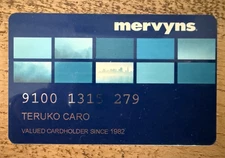 Vintage Mervyns Charge Card Geometric Collection Only
