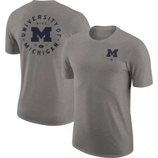 Nike University of Michigan Wolverines Football Licensed T-shirt Gray size XL
